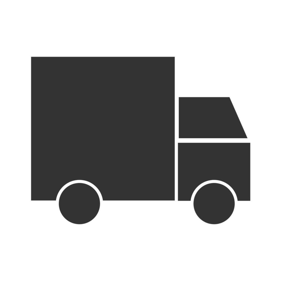 caminhão ícone. carga transporte símbolo. placa furgão vetor. vetor