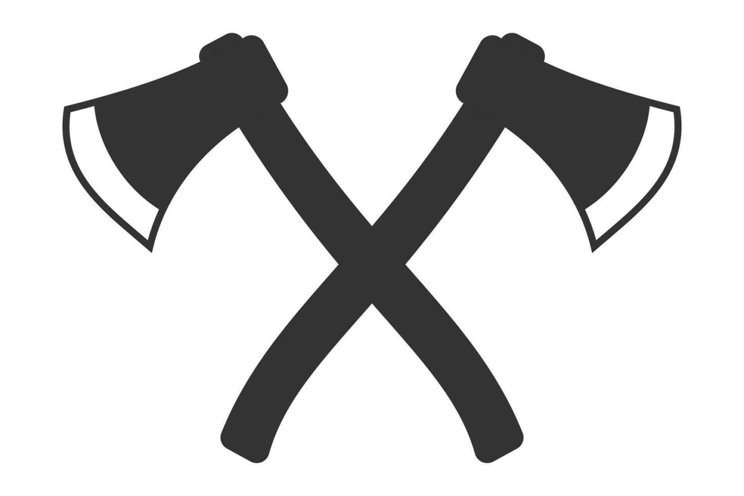 dois machado ícones. machadinha símbolo. placa ferramenta lenhador vetor. vetor