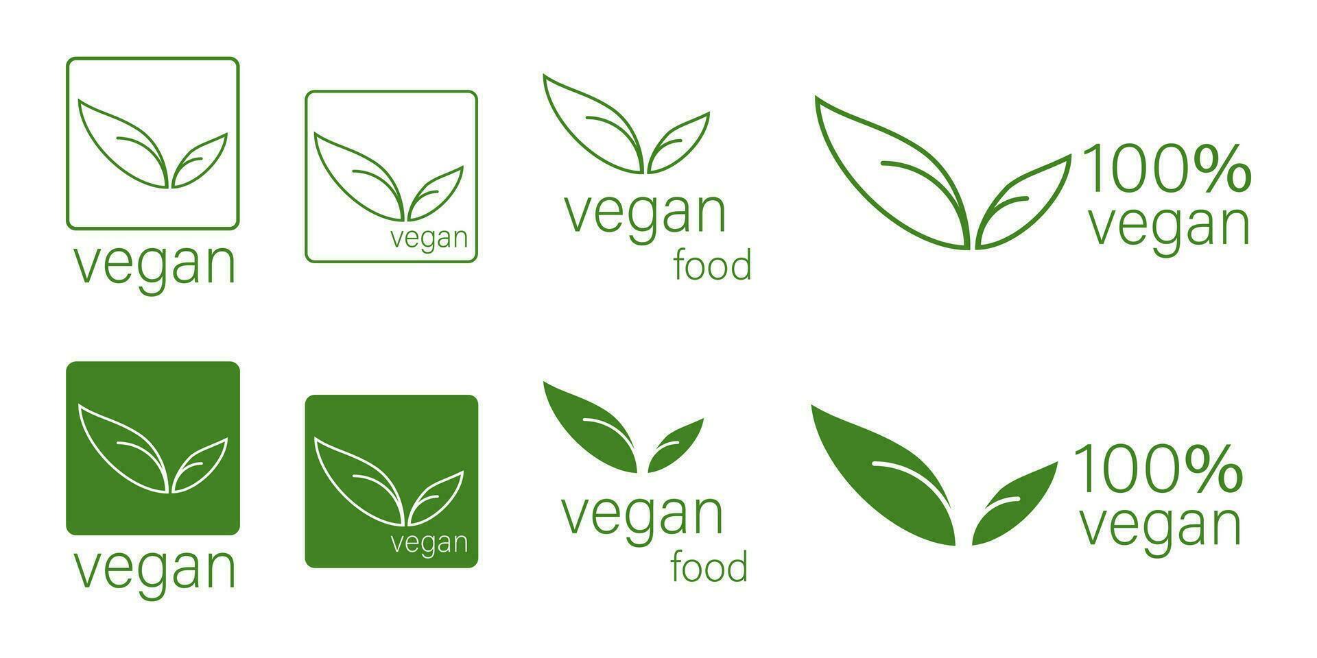 vegano Comida logotipo ícone. vetor ilustração Projeto.