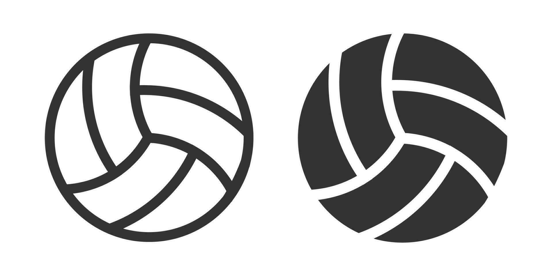 voleio bola ícone. voleibol Preto e esboço placa. de praia jogos logotipo, vetor