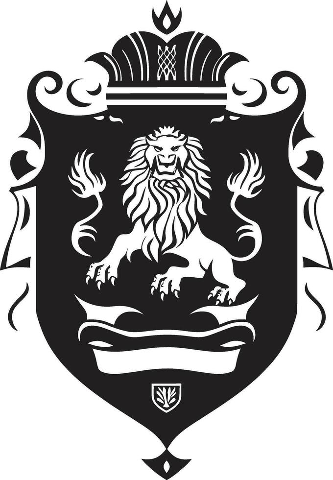 galante emblema vetor ícone heráldico escudo Preto emblema
