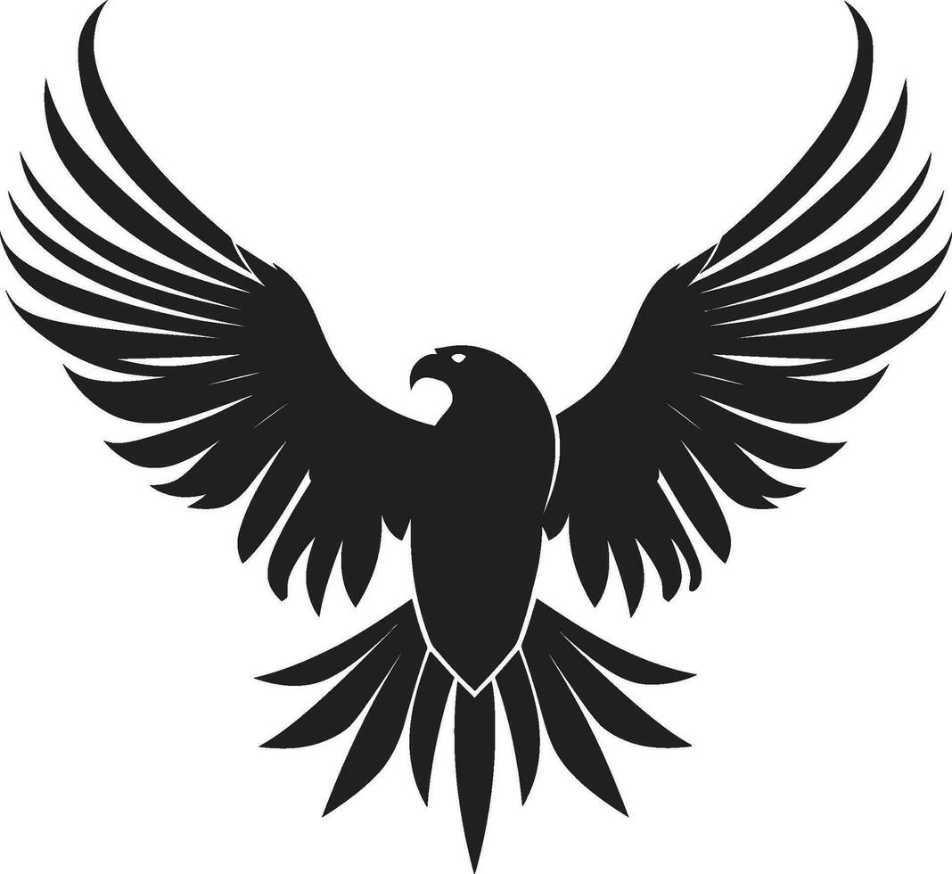 dinâmico pássaro do presa Águia vetor Projeto gracioso aviária símbolo Preto Águia ícone