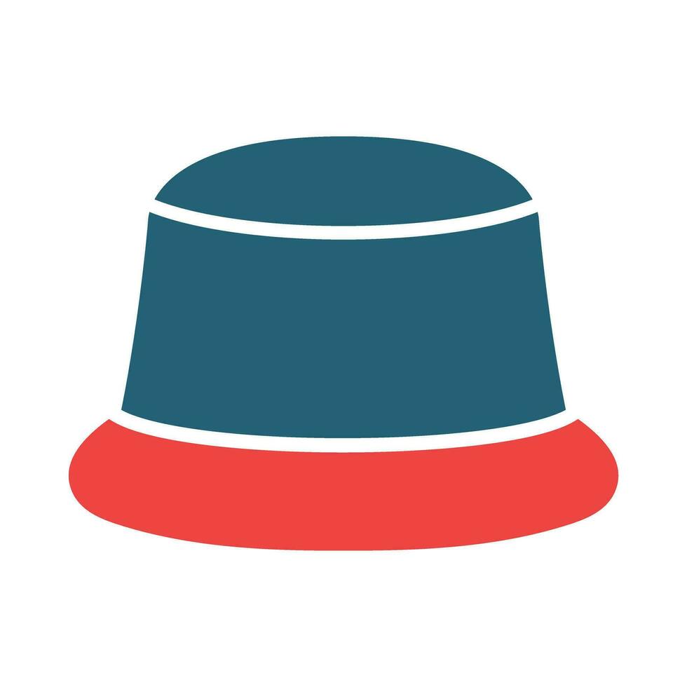 balde chapéu glifo dois cor ícone Projeto vetor