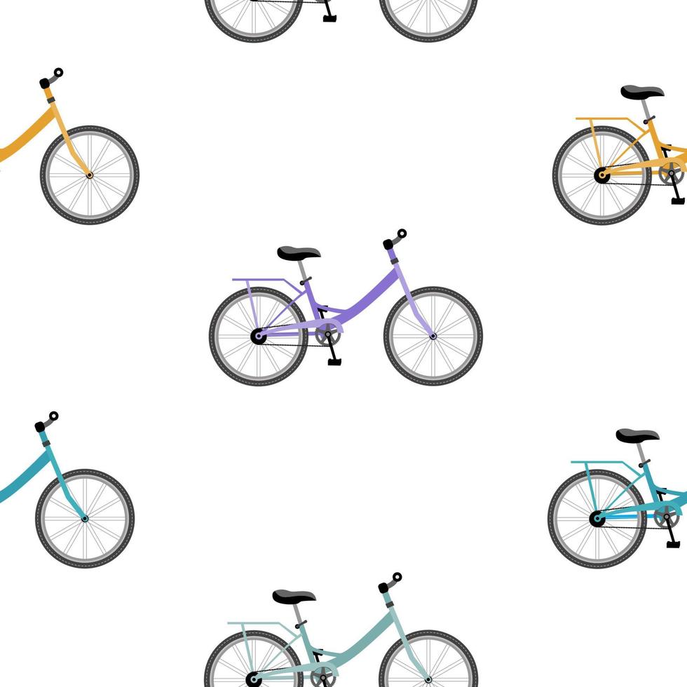 bicicleta sem costura de fundo. ilustração vetorial vetor