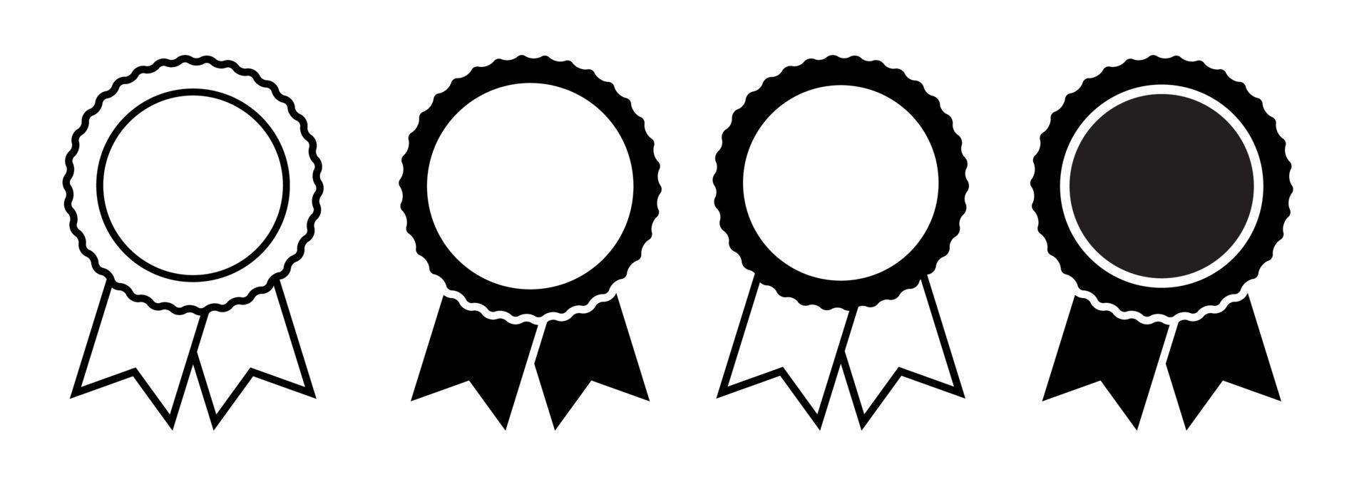 conjunto de símbolo de crachá certificado, ícone de sinal de qualidade vetor