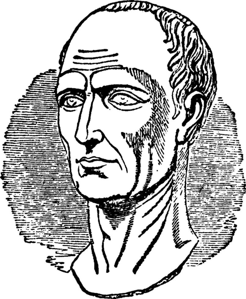 Júlio César, ilustração vintage vetor