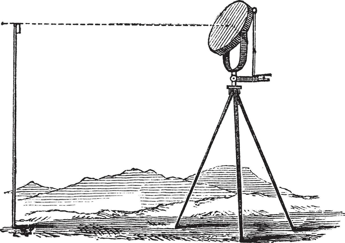 heliógrafo vintage gravação vetor