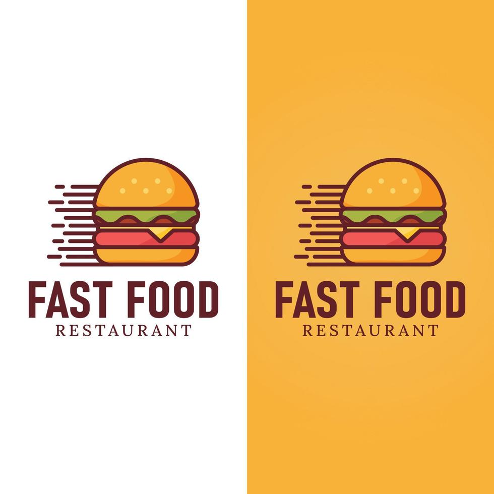 modelo de design de logotipo de hambúrguer moderno hambúrguer fast food vetor