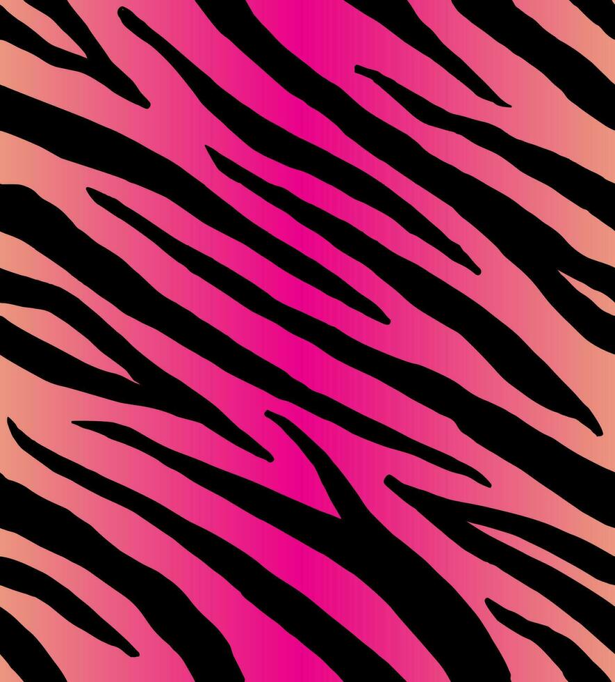 vetor sem costura padrão de impressão de tigre zebra rosa