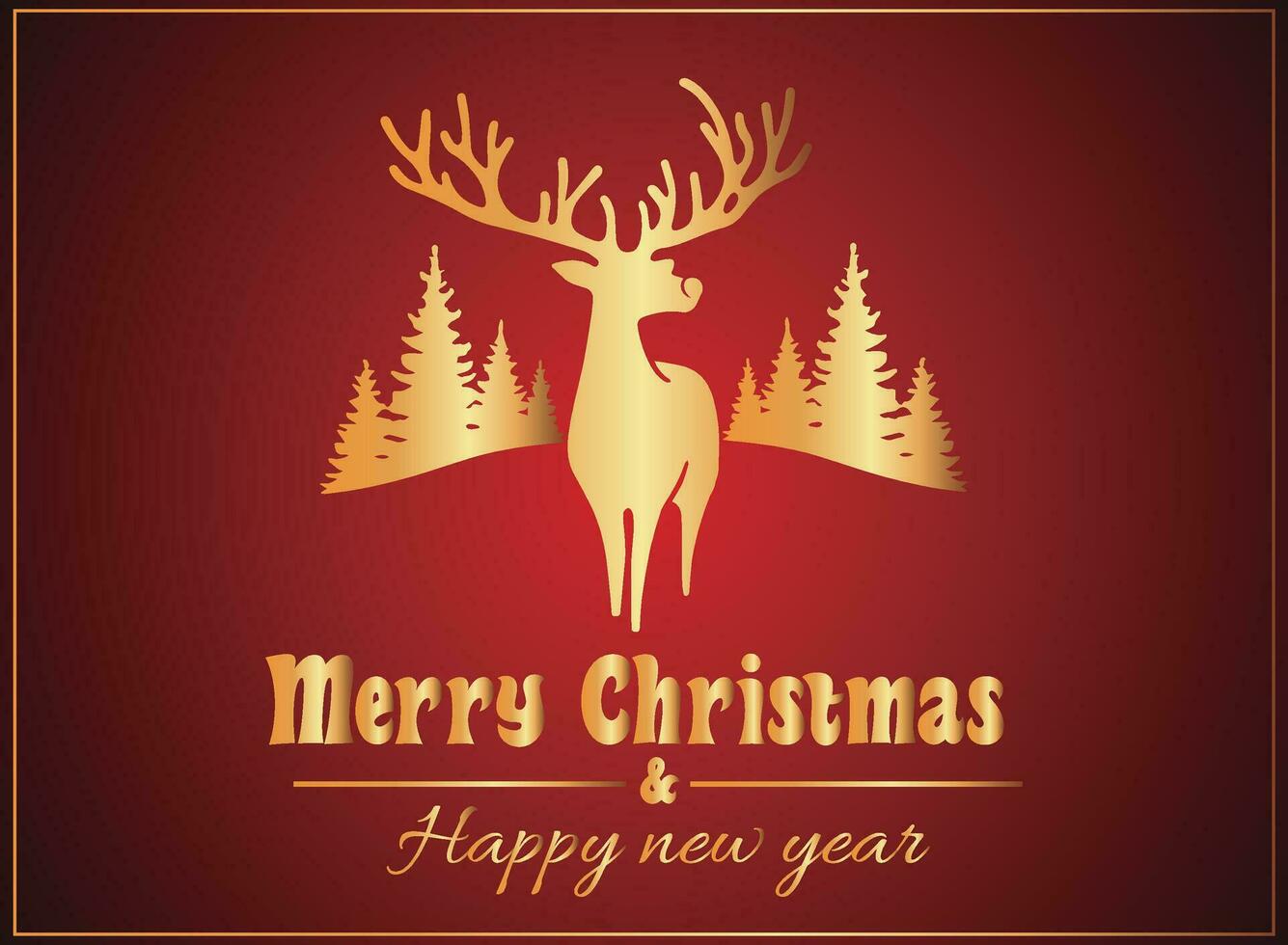 régio carmesim celebração, alegre Natal e feliz Novo ano elegância, Natal cartão vetor