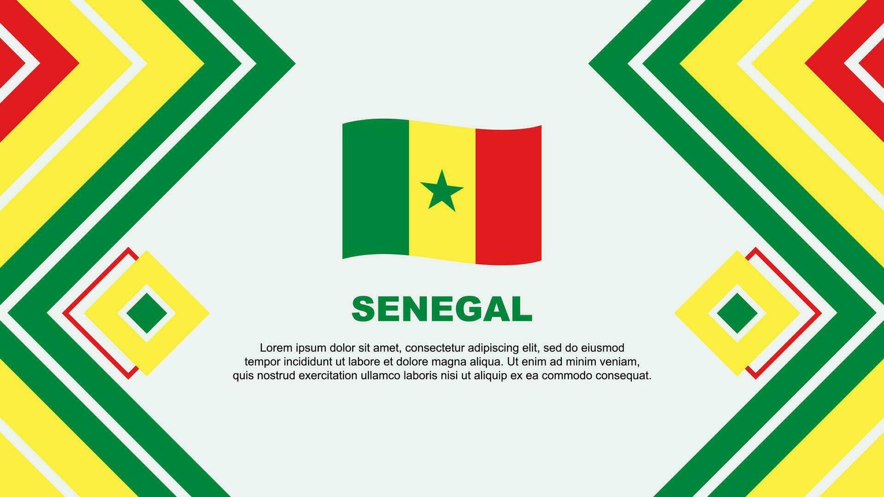 Senegal bandeira abstrato fundo Projeto modelo. Senegal independência dia bandeira papel de parede vetor ilustração. Senegal Projeto