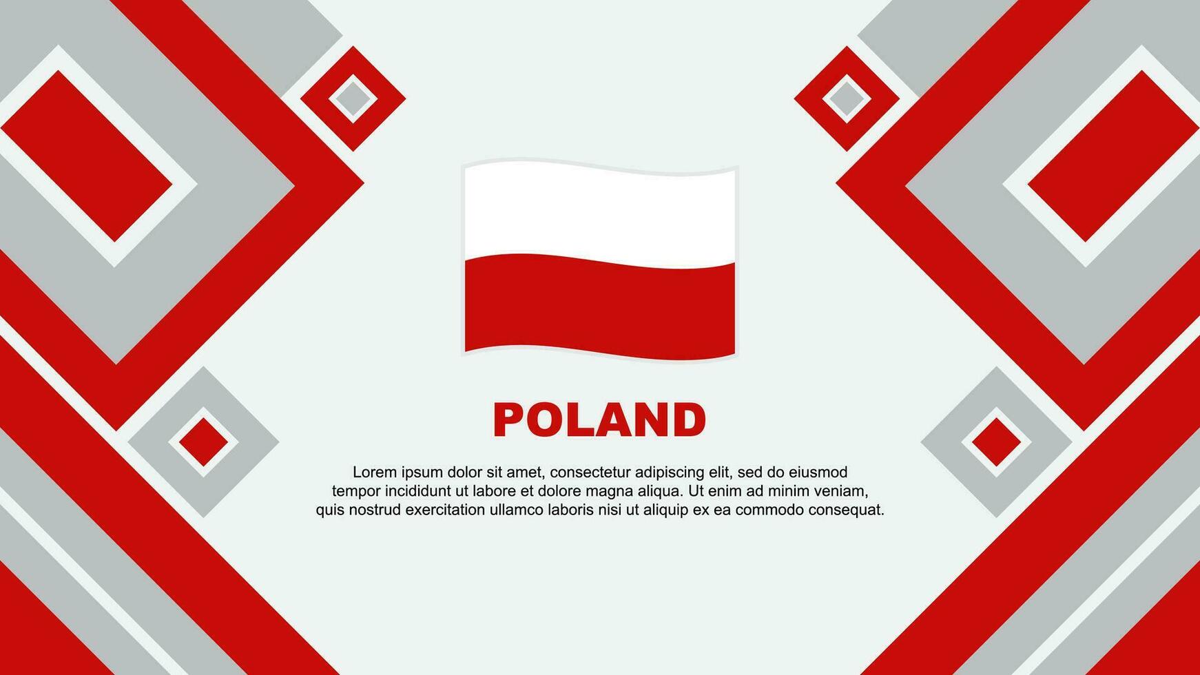 Polônia bandeira abstrato fundo Projeto modelo. Polônia independência dia bandeira papel de parede vetor ilustração. Polônia desenho animado