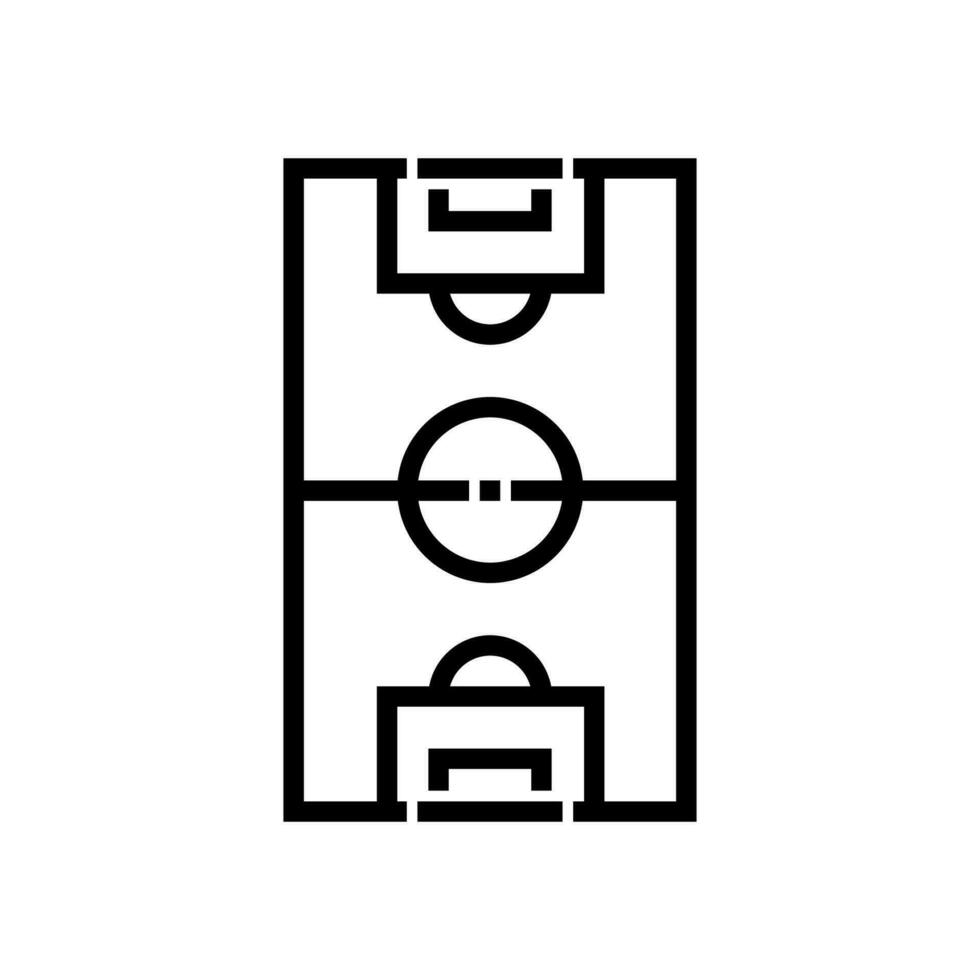 futebol campo ícone simples Projeto estádio ícone logotipo Projeto vetor