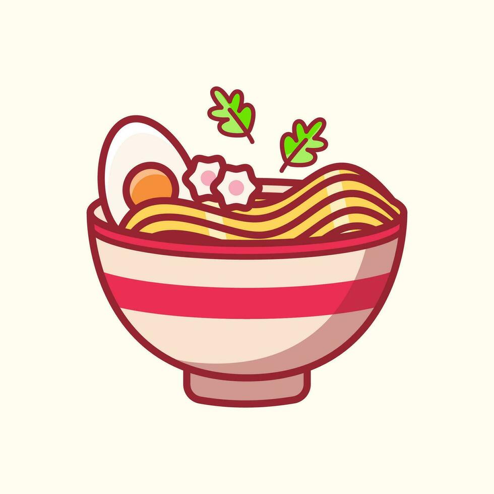 macarrão plano ilustração, delicioso ásia Macarrão vetor ilustração