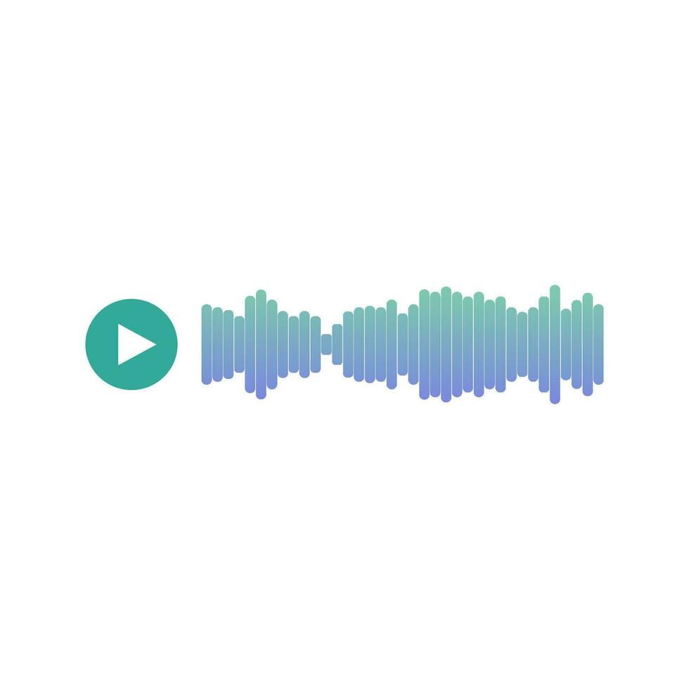 audio voz gravação ícone, som azul rastrear ou música reprodução vetor