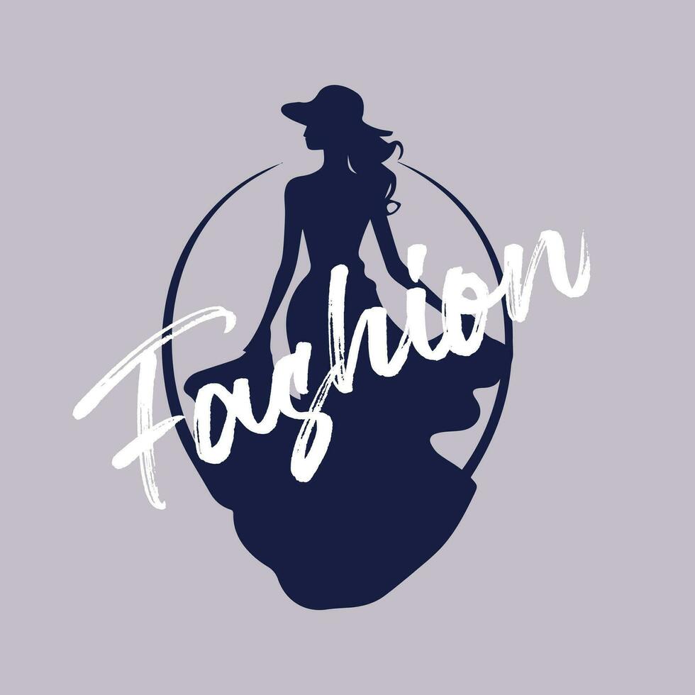 beleza mulher moda logotipo boutique design abstrato ilustração vetorial ícone vetor