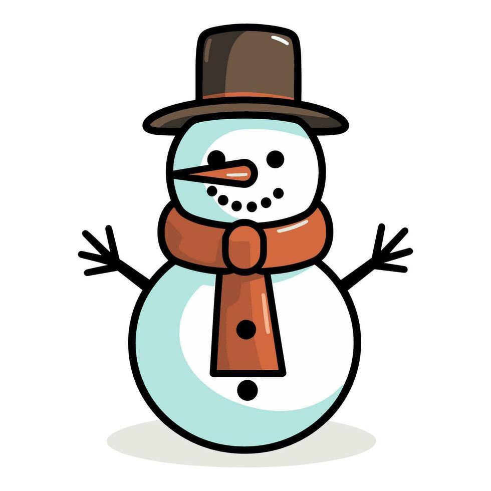 uma boneco de neve vetor ilustração livre