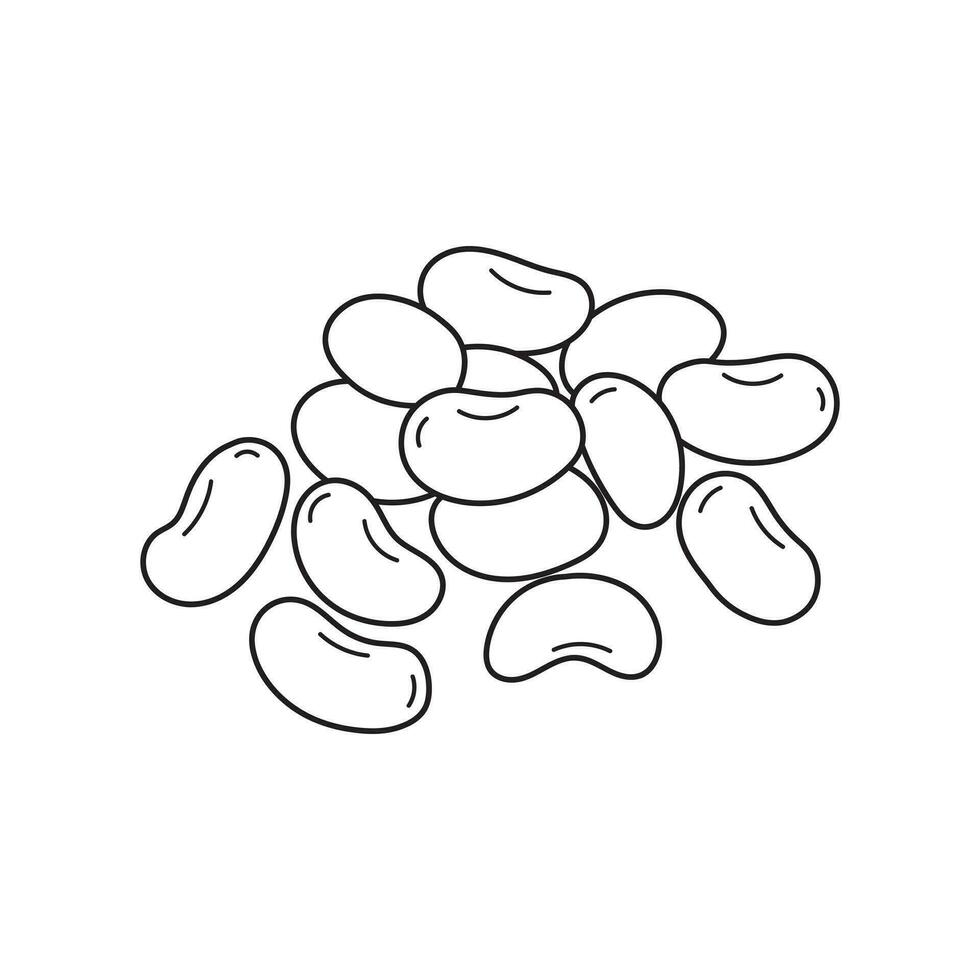 mão desenhado crianças desenhando desenho animado vetor ilustração geléia feijões isolado em branco fundo