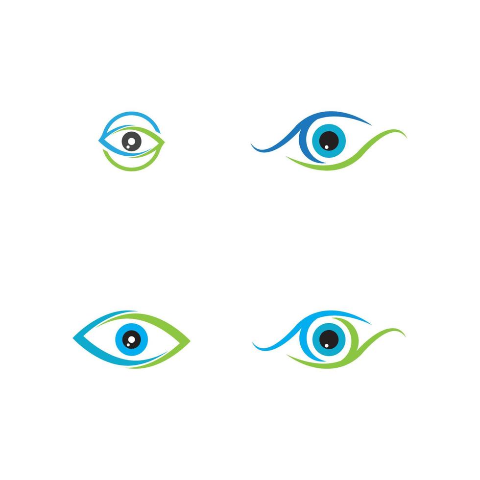 design de logotipo de vetor para cuidados com os olhos