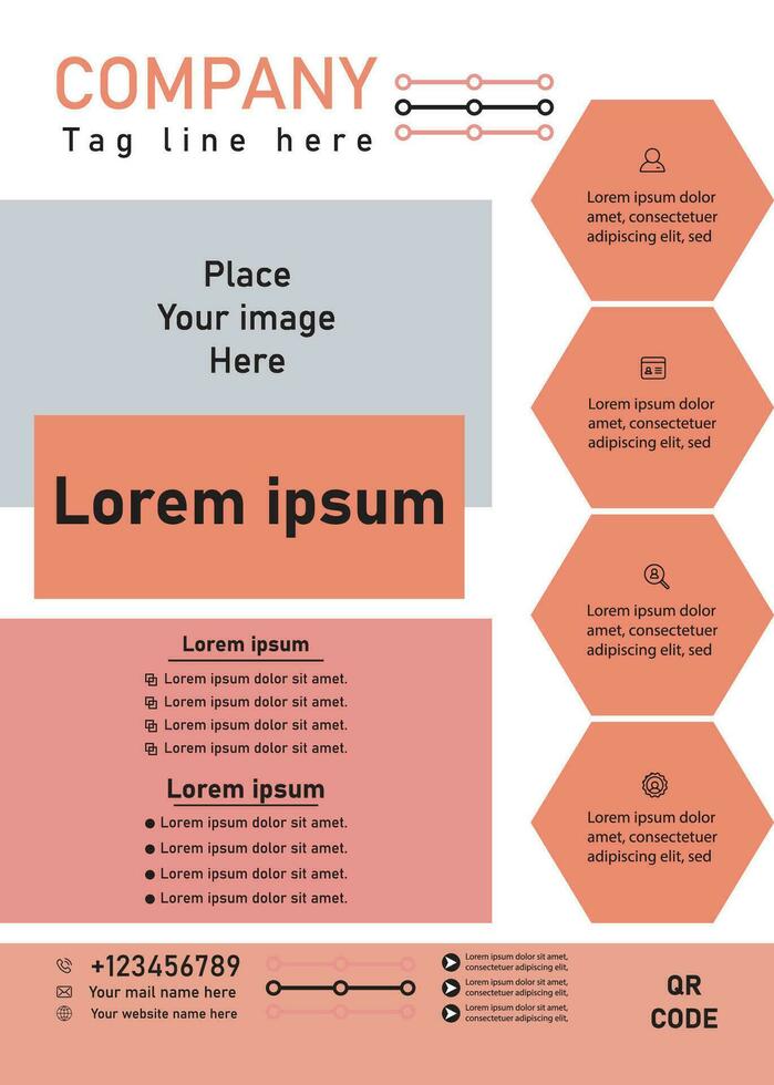 corporativo folheto Projeto para seu negócios, vetor modelo folheto