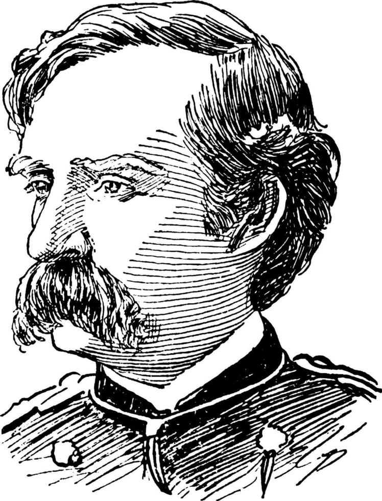 Custer geral, ilustração vintage vetor