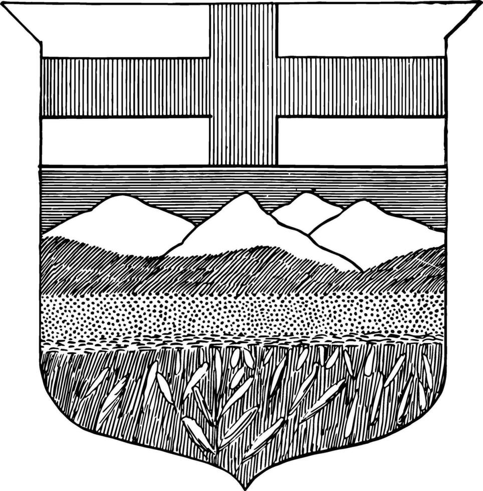 Alberta casaco do braços vintage ilustração vetor