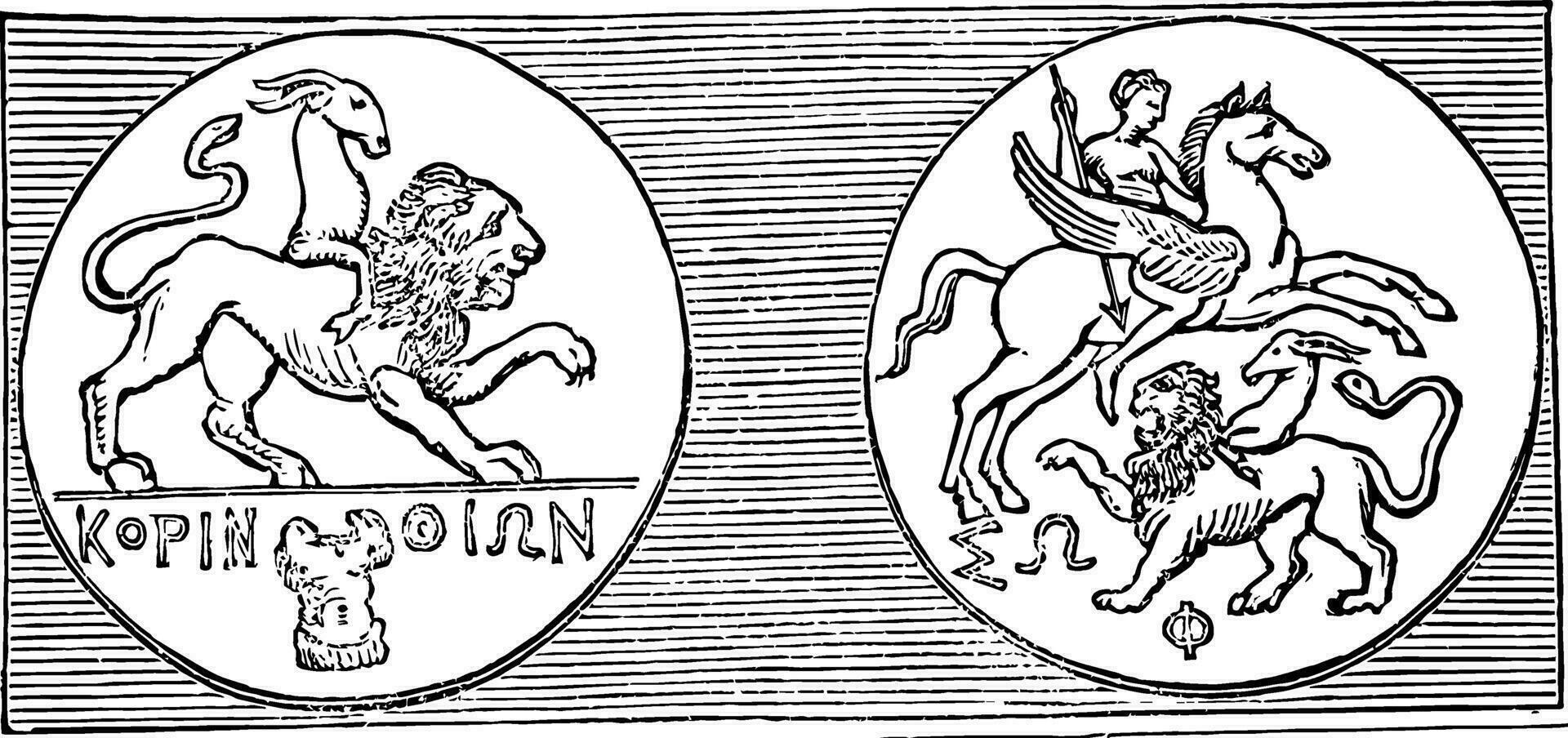 medalha do Corinto vintage ilustração. vetor
