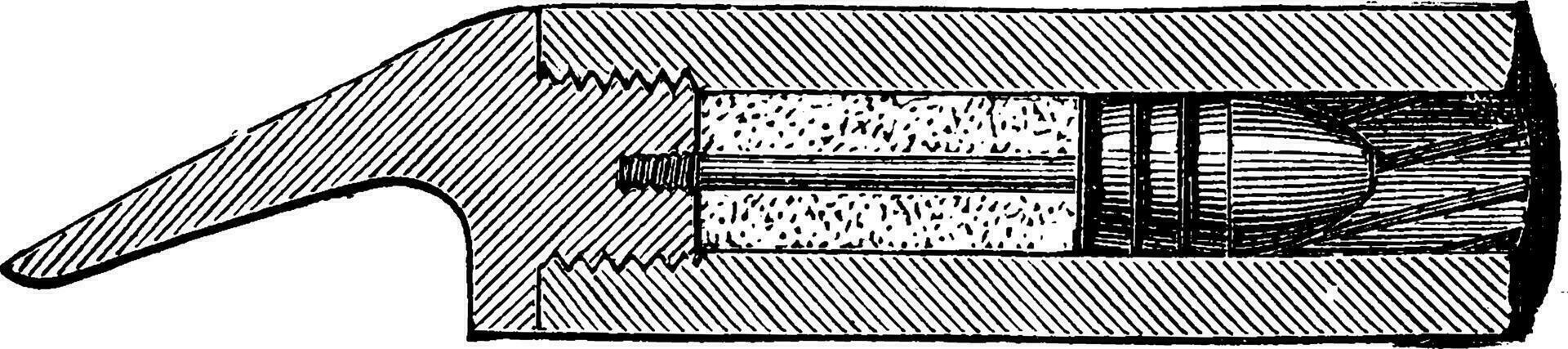 rifle haste, vintage gravação. vetor