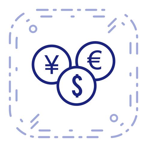 Vector moedas ícone