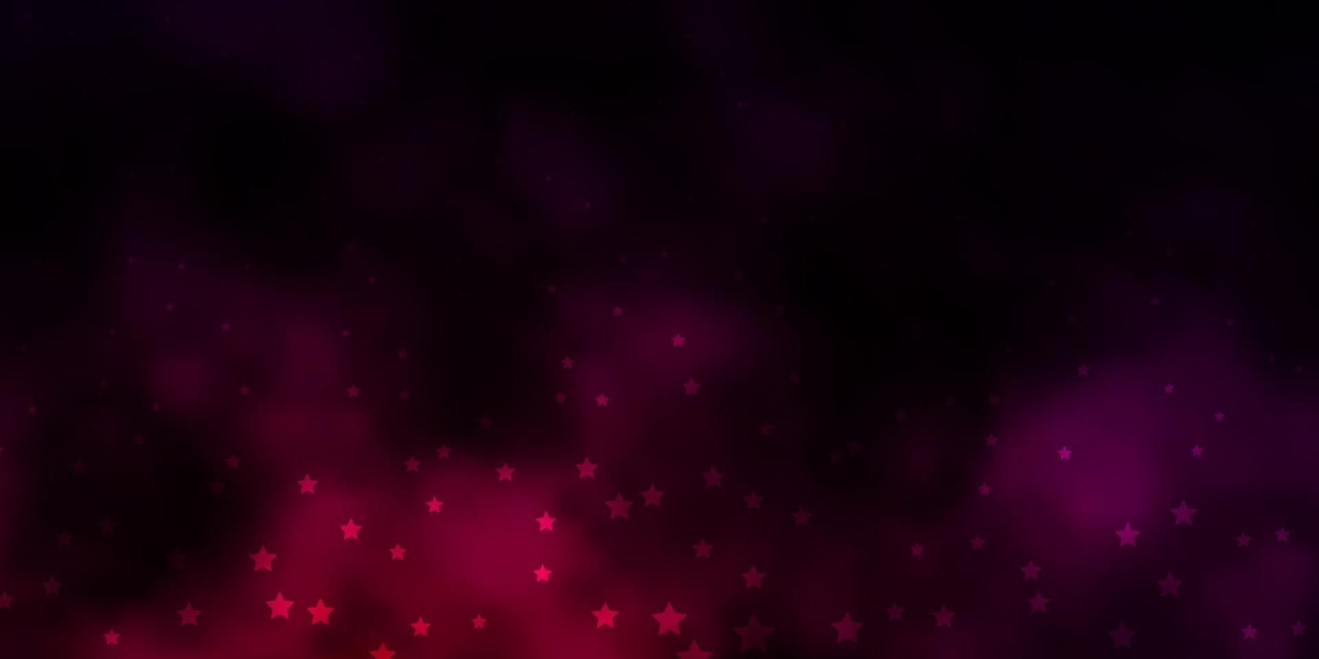 textura vector roxo escuro com belas estrelas.