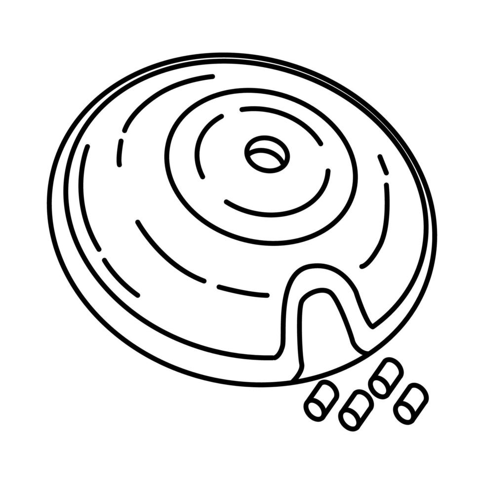 tratar o ícone de brinquedo de cachorro do labirinto. doodle desenhado à mão ou estilo de ícone de contorno vetor