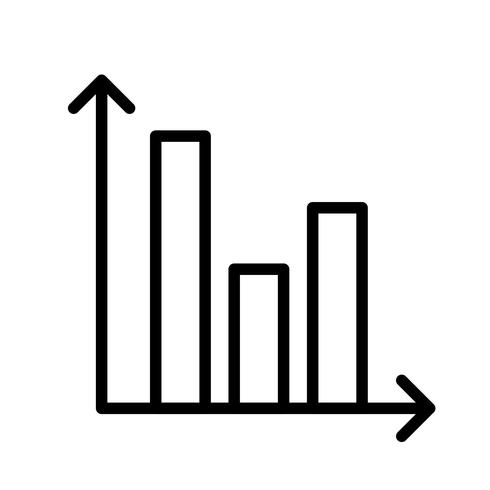 Ícone de vetor de gráfico de barras