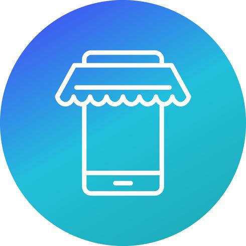 Ícone de compras on-line de vetor