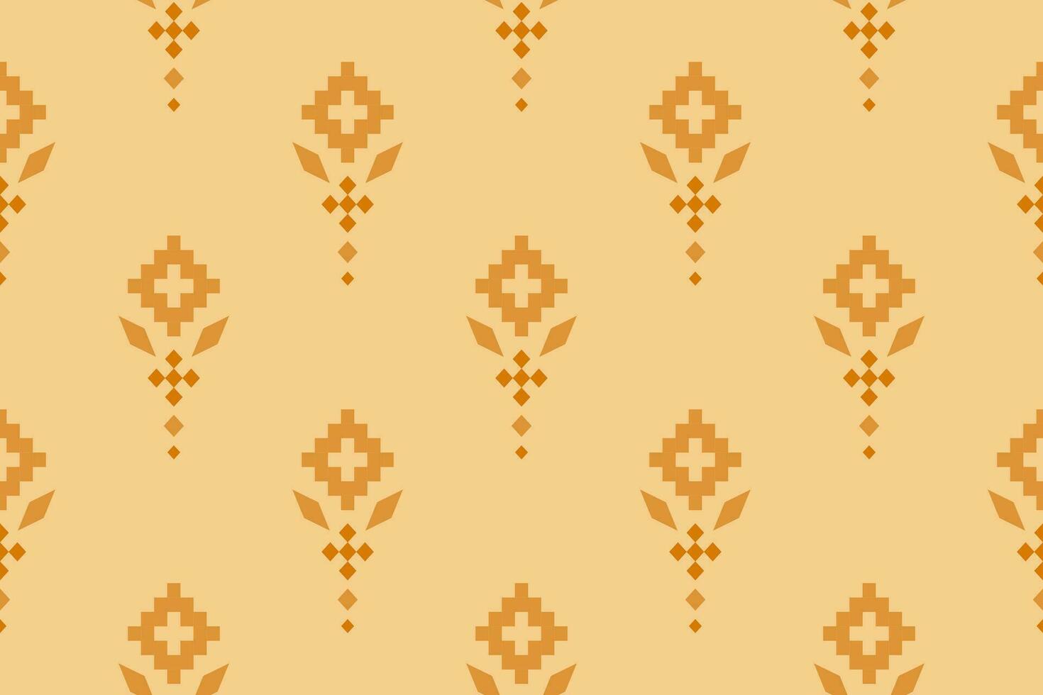 amarelo safras Cruz ponto tradicional étnico padronizar paisley flor ikat fundo abstrato asteca africano indonésio indiano desatado padronizar para tecido impressão pano vestir tapete cortinas e sarongue vetor