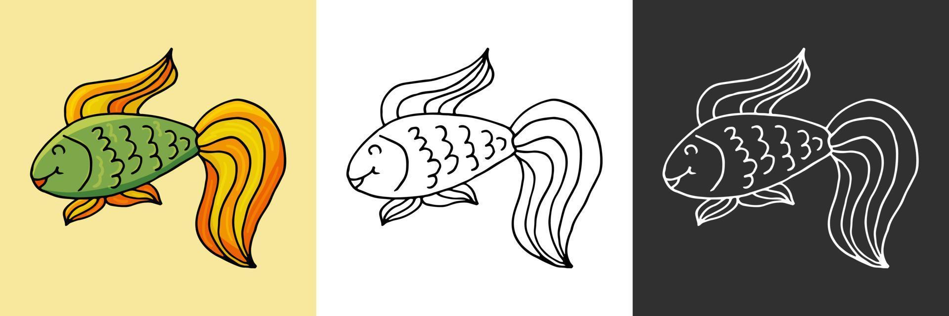 ícone na mão desenhar estilo. ilustração do forro. coleção de desenhos sobre o tema marinho vetor