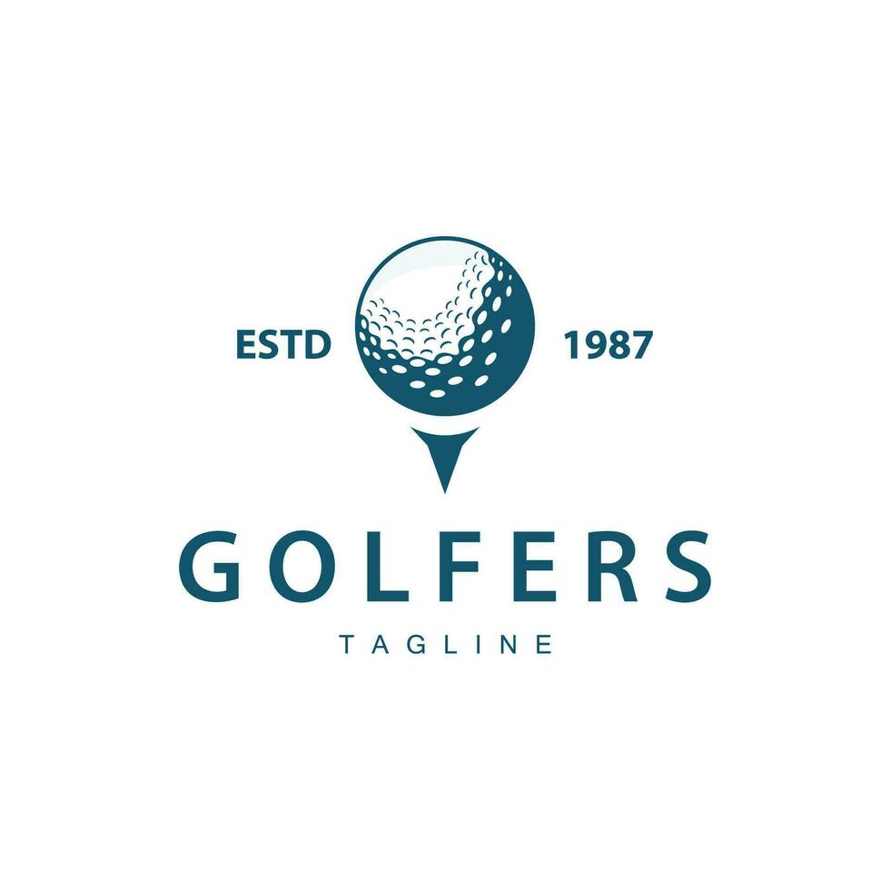 golfe logotipo vetor esporte golfe torneio campeão clube Projeto bastão e bola, modelo ilustração