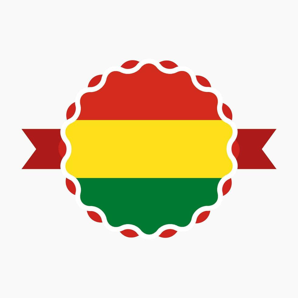 criativo Bolívia bandeira emblema crachá vetor