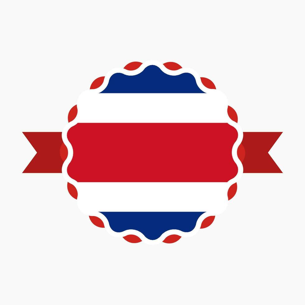 criativo costa rica bandeira emblema crachá vetor