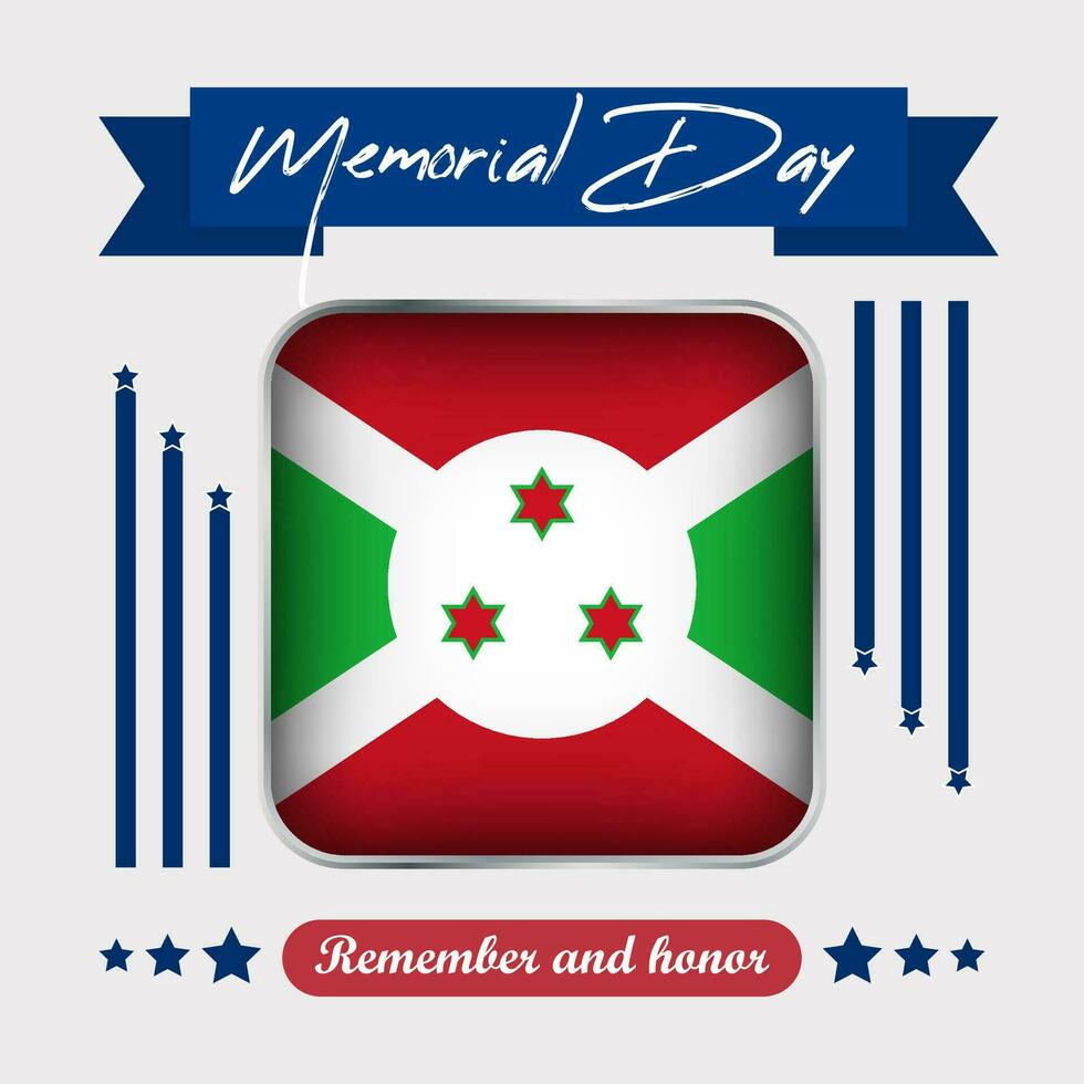 Burundi memorial dia vetor ilustração