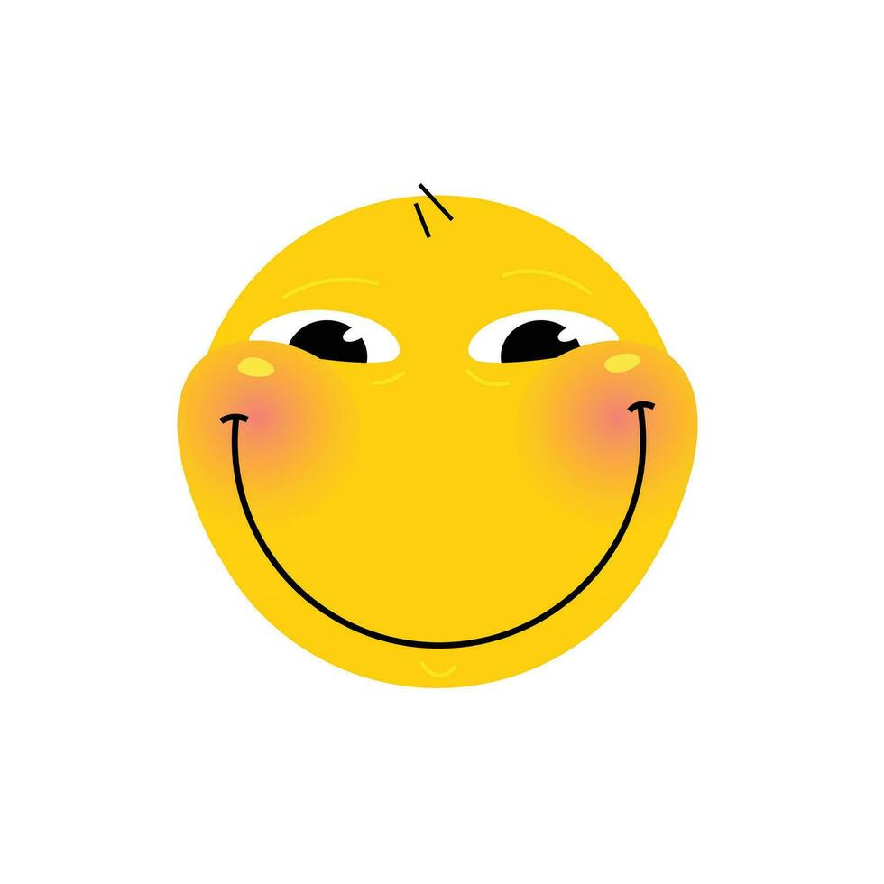 amarelo volta cabeça, face. emoção do temer. vetor. plano ilustração do estilizado humano face. volta placa. emoji amarelo triste face. símbolo, ícone. vetor