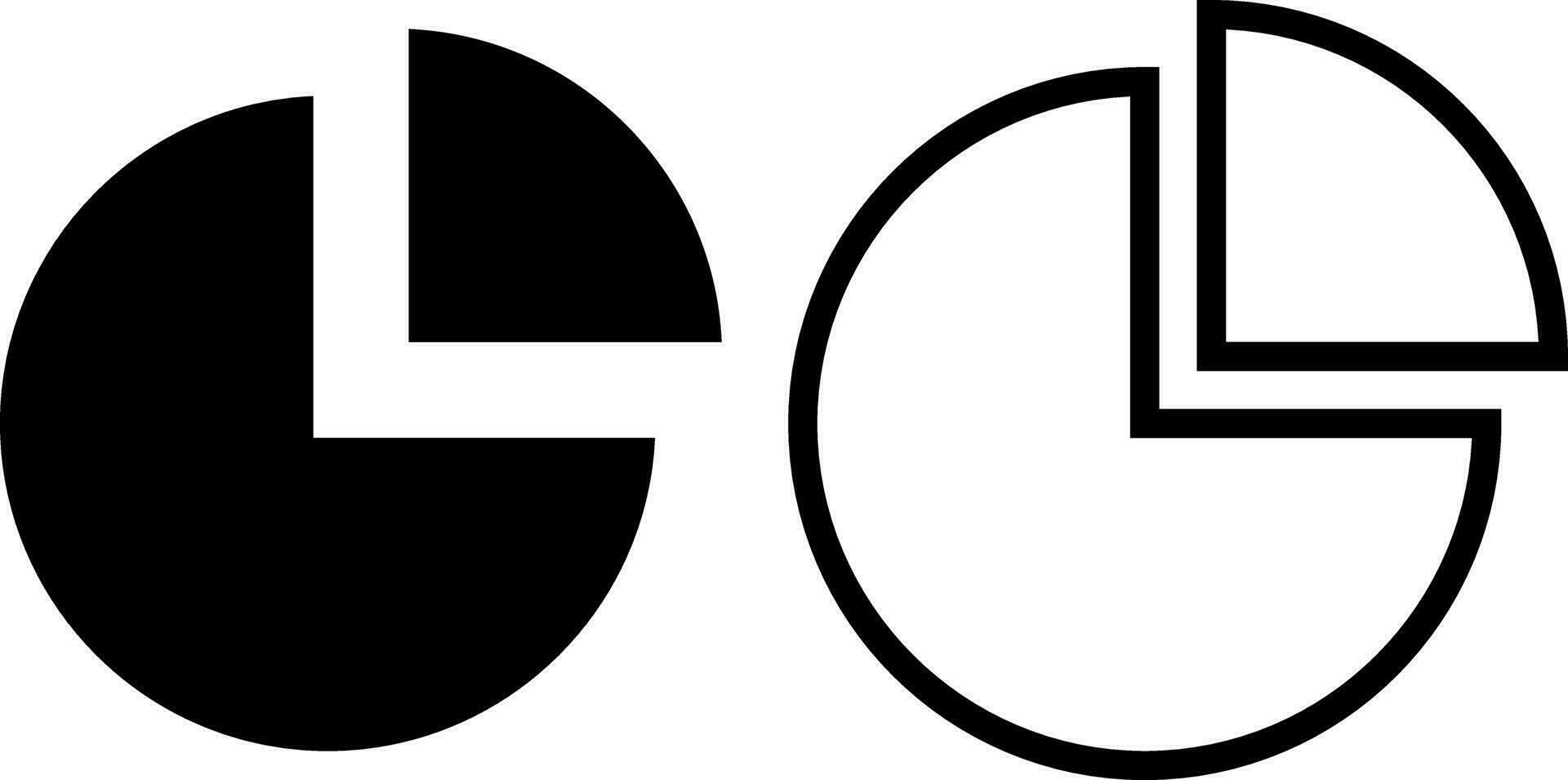 diagrama ícone, gráfico torta placa símbolo, glifo e linha estilo. vetor ilustração