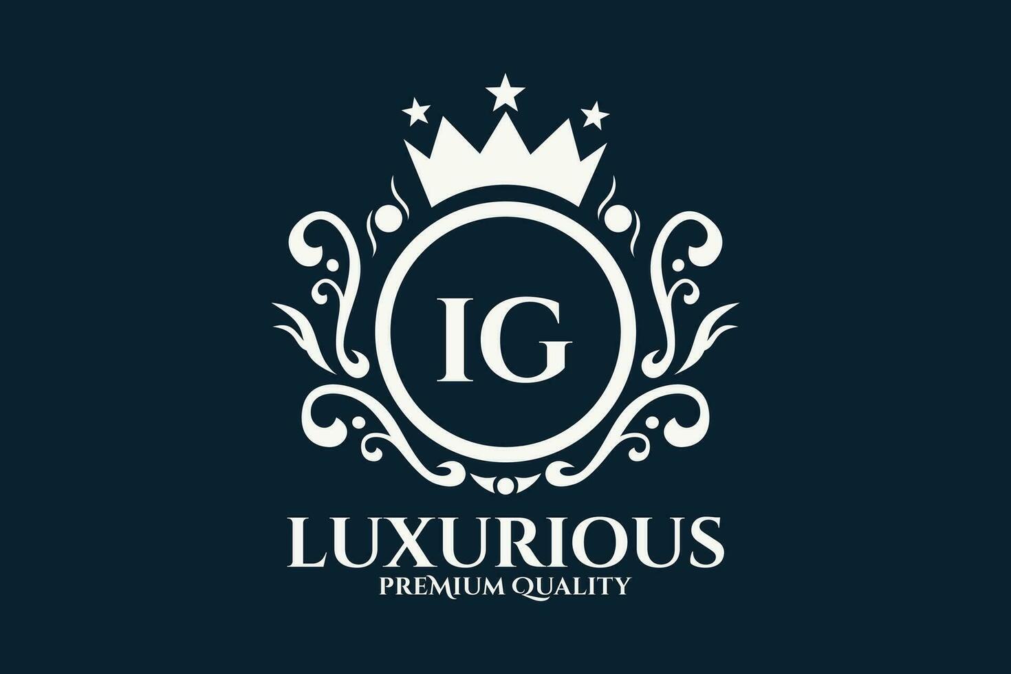 inicial carta ig real luxo logotipo modelo dentro vetor arte para luxuoso branding vetor ilustração.