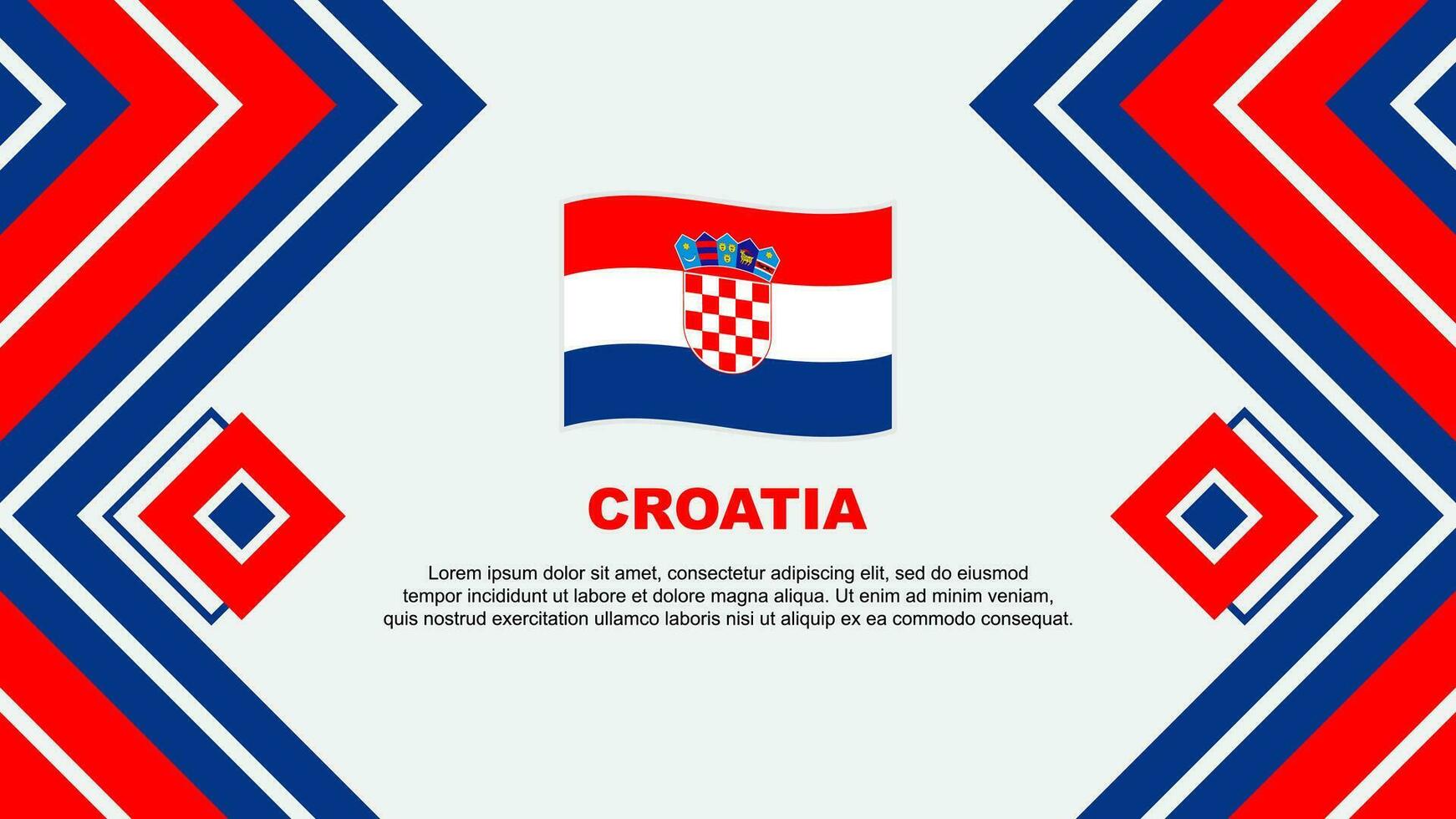 Croácia bandeira abstrato fundo Projeto modelo. Croácia independência dia bandeira papel de parede vetor ilustração. Croácia Projeto
