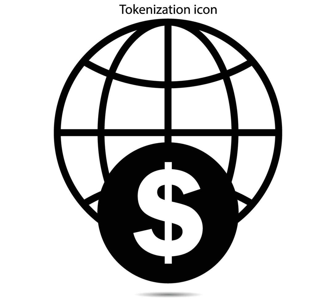 tokenização ícone, vetor ilustração