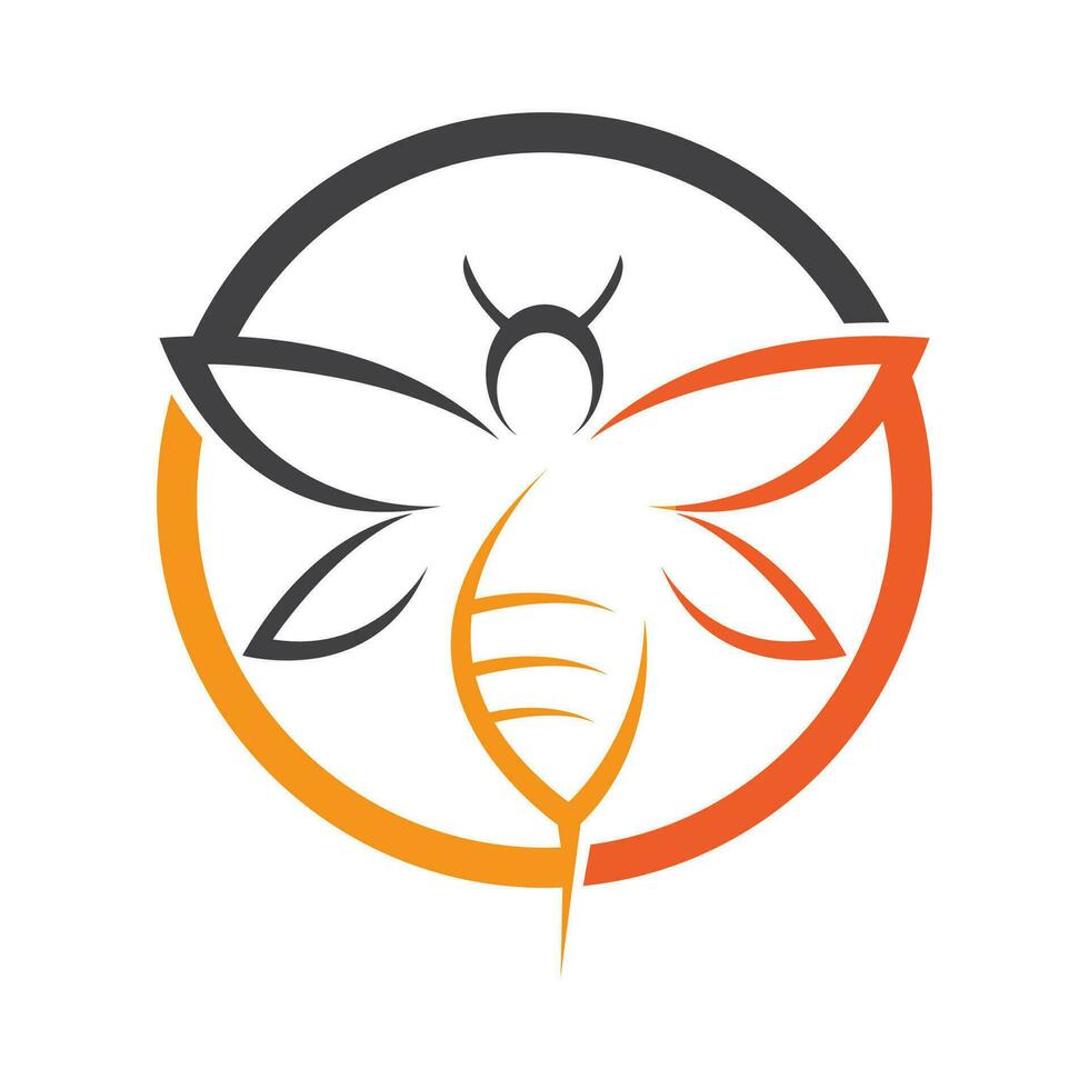 abelha logotipo e ícone Projeto vetor ilustração