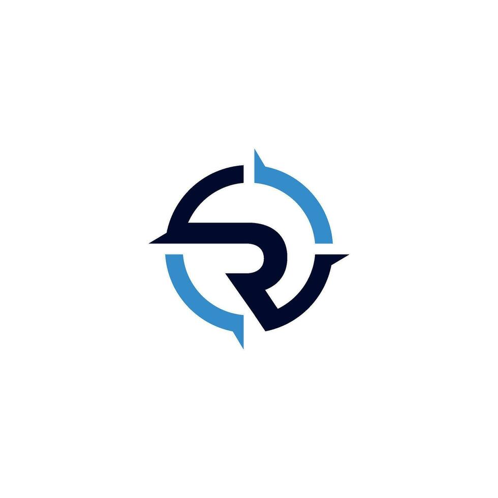 logotipo carta r vetor