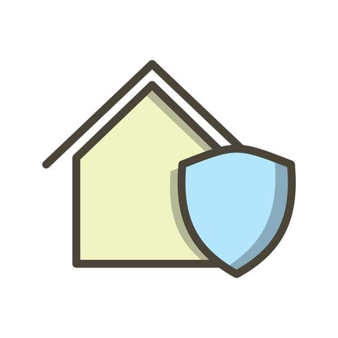 Casa Protegida Vector Icon