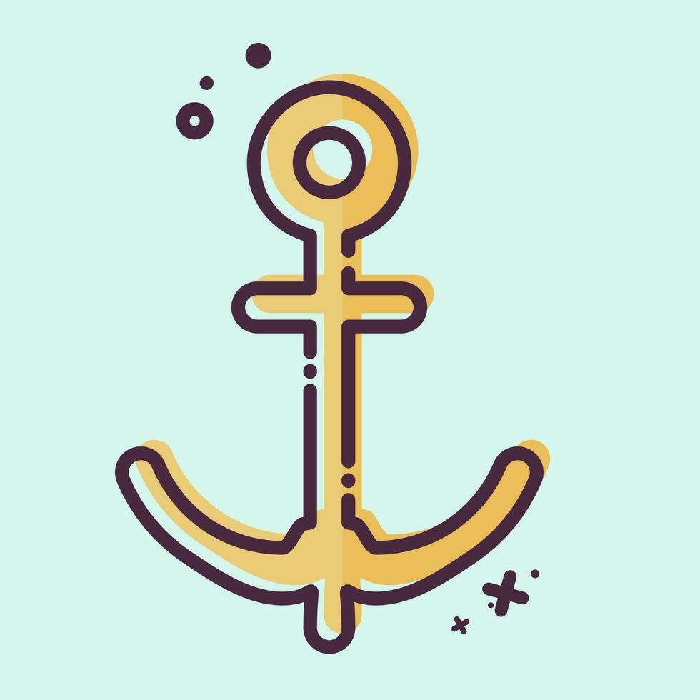 ícone âncora. relacionado para mar símbolo. mbe estilo. simples Projeto editável. simples ilustração vetor