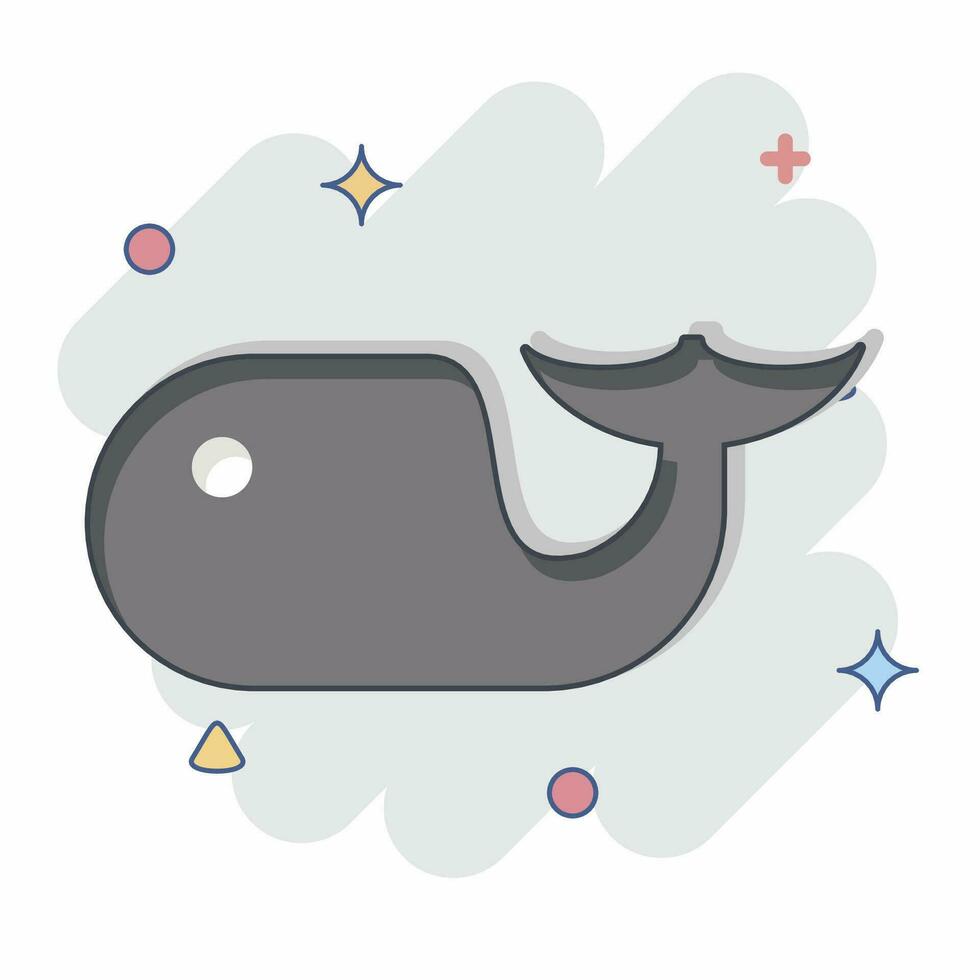 ícone golfinho. relacionado para mar símbolo. quadrinho estilo. simples Projeto editável. simples ilustração vetor