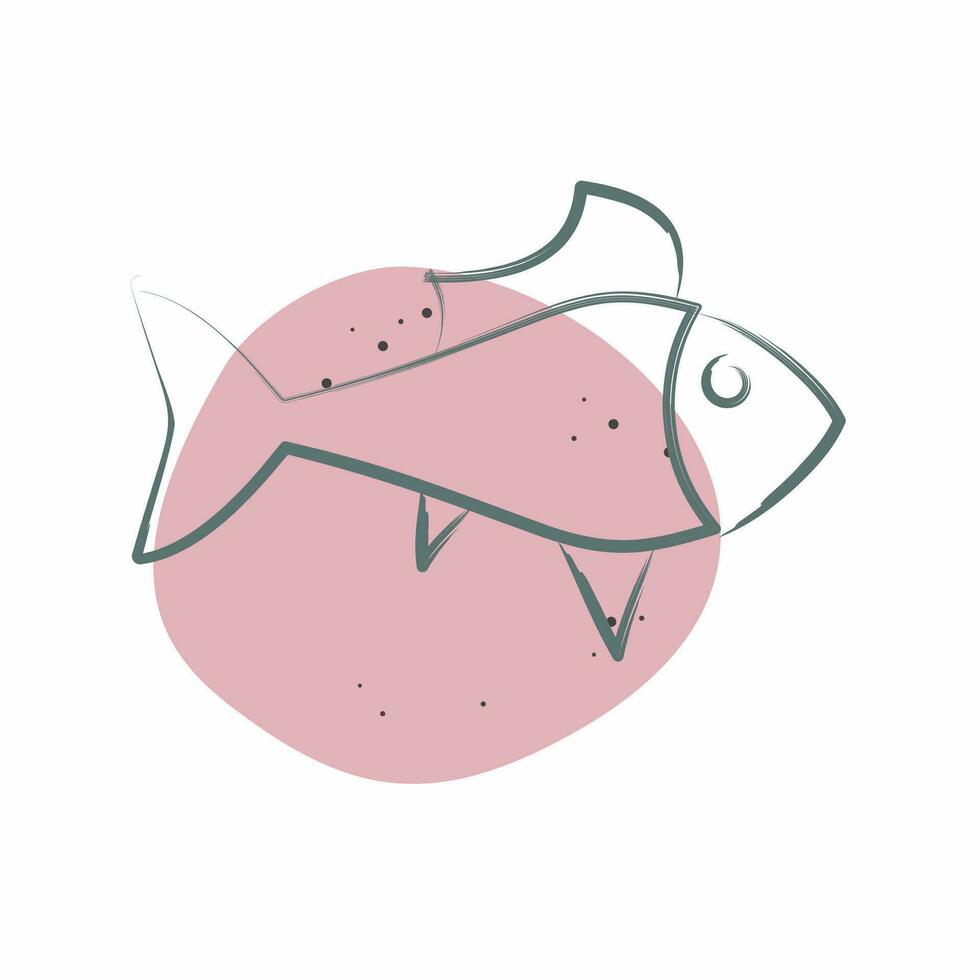 ícone guppy. relacionado para mar símbolo. cor local estilo. simples Projeto editável. simples ilustração vetor